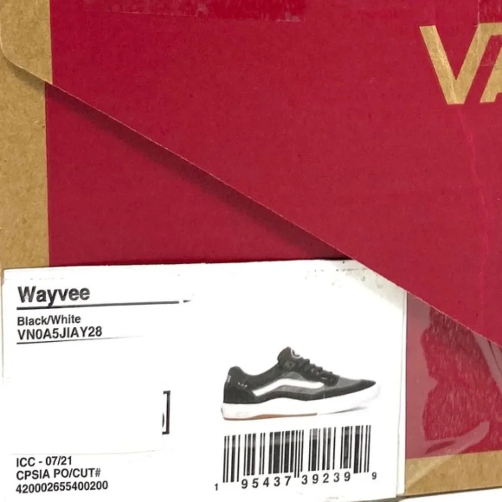 VANS Wayvee Shoes Low Suede Mesh Black Gray Sneakers Skate MENS SIZE 7.0 - Picture 10 of 10